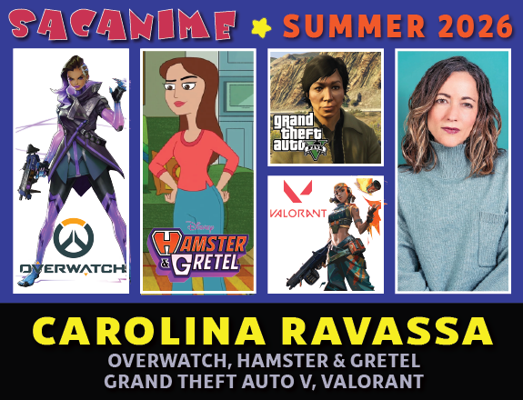 SacAnime's tweet photo. Please welcome Carolina Ravassa to the SacAnime Summer Lineup!⠀

@carolinaravassa can be heard in #Overwatch, #Valorant, #DeadIsland2, #GrandTheftAutoV, #OnyxEquinox, #Cyberpunk2077, and more! She also recently announced her newest role as Polaris in ‘X-MEN ’97’ Season 2! https://t.co/rch4rQDFES