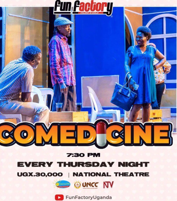 UNCC_UG's tweet photo. *Tonight FUN FACTORY presents COMEDICINE. Join us for a night of gut -busting humor and good vibes. 

📌 || UNCC—National Theatre
⏰ || 7:30pm
💵 || 30K https://t.co/StxAR6Y9gB