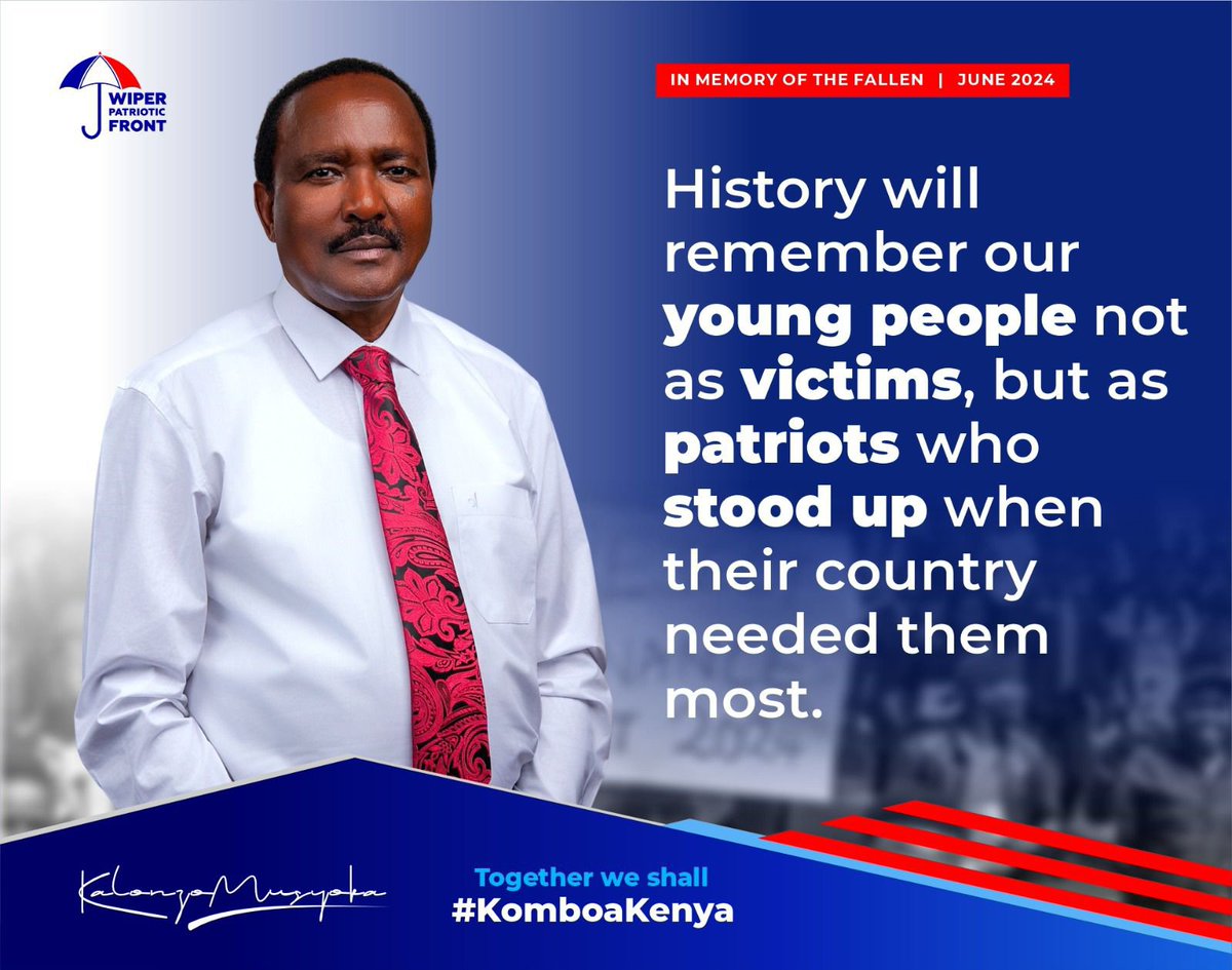 Kioko__254's tweet photo. Today, Gen Z has once again filled Kenya’s streets to honor the heroes of June 25. Their sacrifice remains a symbol of courage and resilience, a cause that Kalonzo Musyoka continues to champion. #JusticeForOurMashuja https://t.co/KbrjjY9wTQ