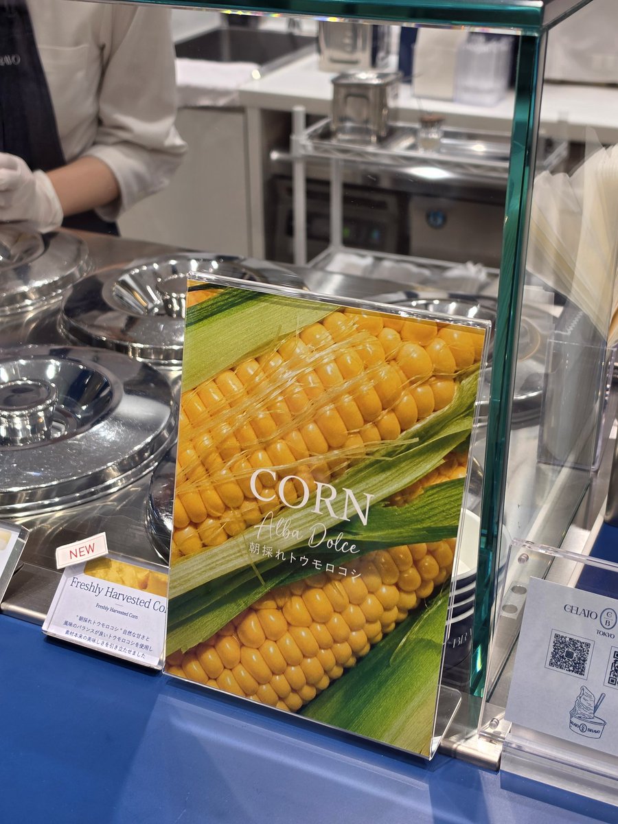 __yuaxxyua's tweet photo. 今年もGELATO BRAVO丸ビル店で大好きな季節限定の朝採れトウモロコシのジェラート🌽 https://t.co/YsS7WOjT9P