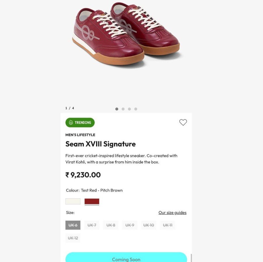 Mostlykohli's tweet photo. Virat Kohli's signature Seam shoes are sold out. Almost 50k pairs of this model were made and every single one has been sold.

One8 made around 50 crore from just one shoe in 2 days and Agilitas has already gained 3/10th portion on what they invested.

All because of one man VK18 https://t.co/dQiVmtcTP1