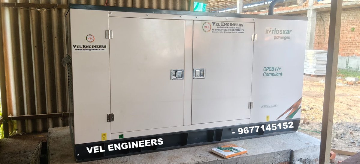 vepoweron's tweet photo. Delivered 45kVA Kirloskar Generator for Factory in Tiruvallur. Are you looking for Generator Dealers in Tiruvallur? Contact Us now, we are authorized Kirloskar Generator dealers in Tiruvallur. We offer Kirloskar Generators from 2kVA to 3000kVA. https://t.co/uNGfdZGmaC