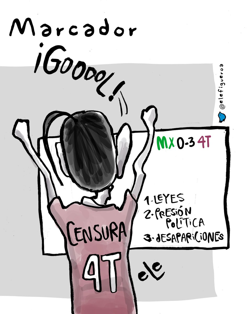 elefigueroa's tweet photo. La 4T le está ganando a México por goliza. Claro, tiene a todos de su lado, árbitro incluído.
