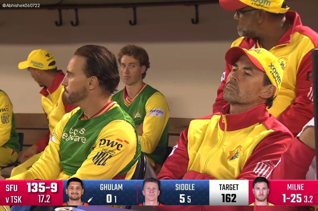 Abhishek060722's tweet photo. Look at Forrester just staring at Stephen Fleming while he's chilling 😭😂 https://t.co/tzYwpPfnQ8