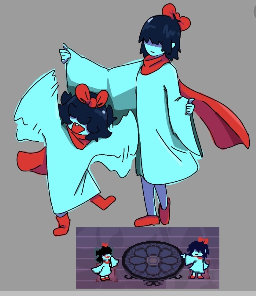 VLC4nt's tweet photo. Kris and their mini #deltarune https://t.co/1d0S37VGUv