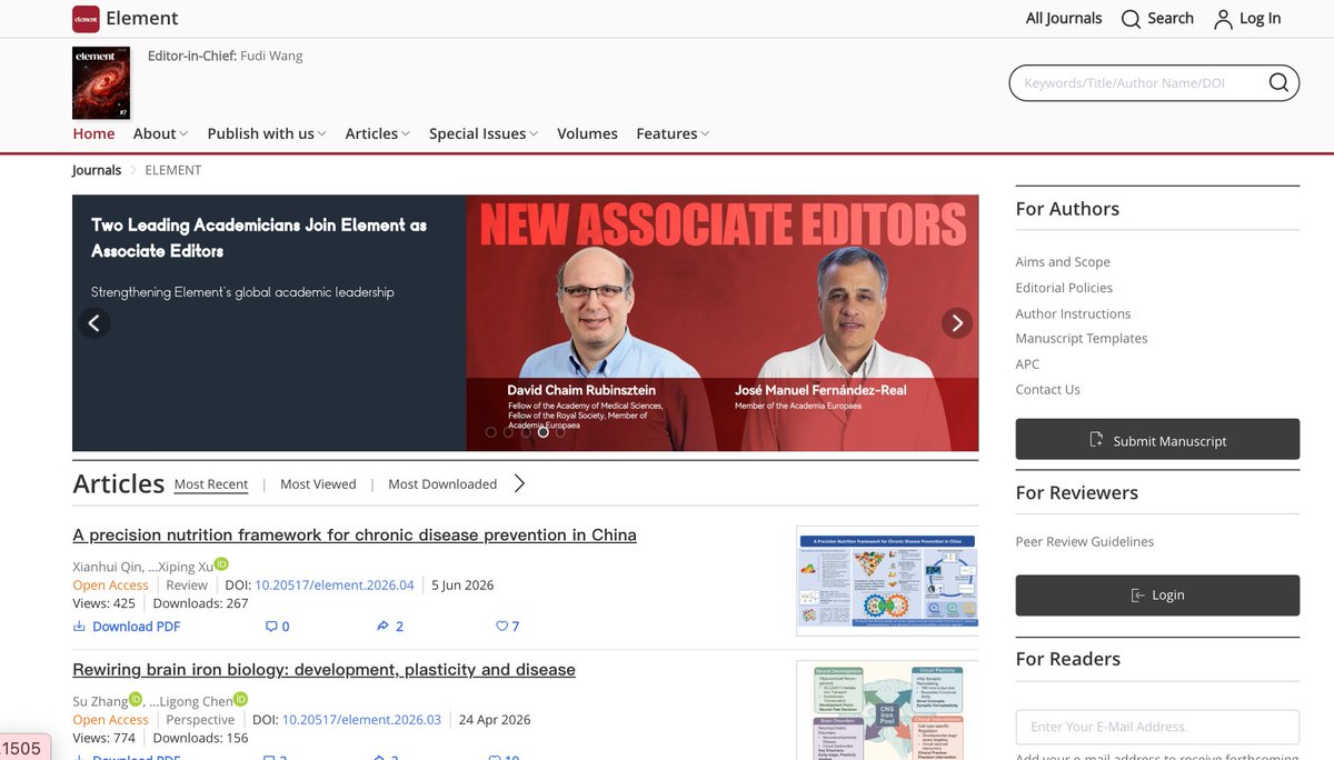 ElementRsearch's tweet photo. ✨ Join Element Youth Editorial Board

Element launches its inaugural Youth Editorial Board and invites early-career researchers (PhD students, postdocs, young scientists) in life sciences, medicine, chemistry, materials, and engineering.

📩 Apply now: https://t.co/Og1l9qCkwI https://t.co/AU4Rpp6WTC