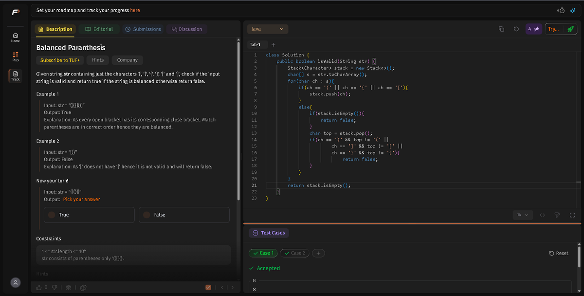 Darshan2042's tweet photo. 📅Day 25/45 of #SDESheetChallenge @takeUforward_
@striver_79
-----------Today's Topic: Stacks and Queue ------------
🔹Balanced Parentheses
🔹Next Greater Element
🔹Sort a Stack
🔥 The best way to trust a data structure is to implement it yourself.
 #DataStructures #CodingJourney https://t.co/f0wbdrfC2h