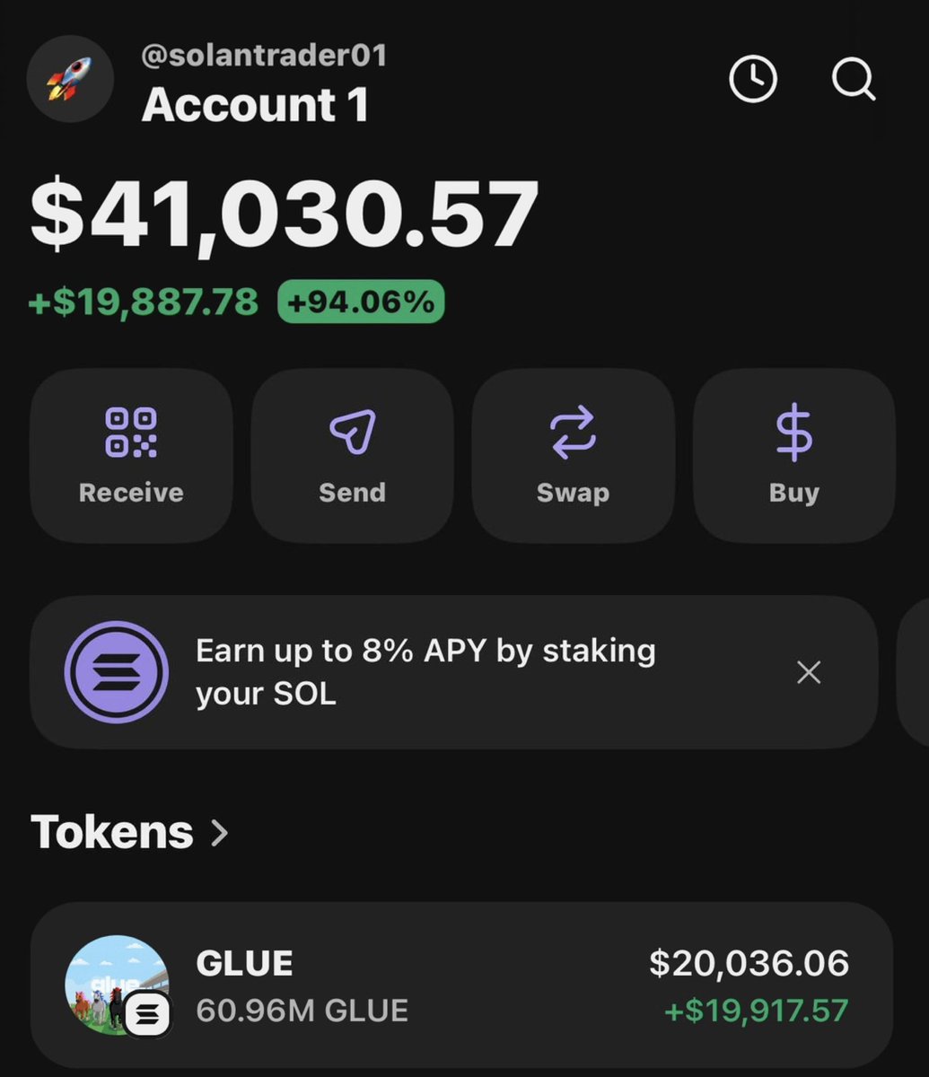bewaterlike's tweet photo. $GLUE is making waves printing massive profits on my Alpha telegram group 🏆📊🚀

Fams are celebrating 🥳 as usual 

Ca: NpqoucNKKJ62PwikH4NBvTm3R7mgREXoTtv7nJSGLUE https://t.co/X89RV9xdF8