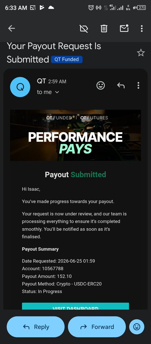 IsaacModeyin's tweet photo. IsMoDev submitted first payout request with QT Funded.

Up 3% on the $5K funded account.

@QtFunded #ISMODEV @IsMoDev
25/06/2026 https://t.co/2I6kEffeB4