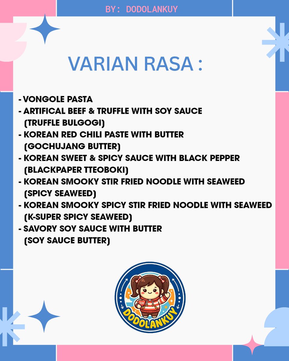 dodolankuy's tweet photo. Open Sharing ARIH Modern Noodle by Dodolankuy🎀

- Pcs : 68.000 DP 30.000 (150g)
- Cup : 73.000 DP 30.000 (150g)

✅ Ems Tax
✅ Bisa order satuan
✅ Di co kalau orderan sudah 20 pcs untuk dapat freeong dari web

dm for order🤗

#lapakjajan #bts #army #wts #wtb #btsarih https://t.co/DyrbS3E723