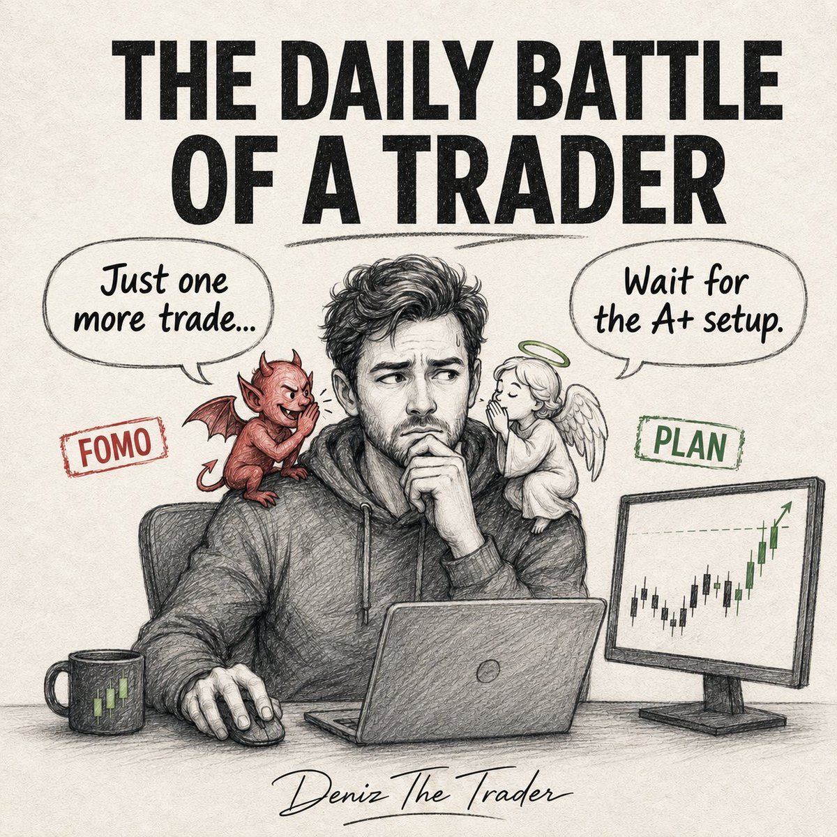 aryangvyz's tweet photo. Every trader has two voices:

Your results depend on which voice you listen to.
Choose wisely! https://t.co/CTzoFYhOph