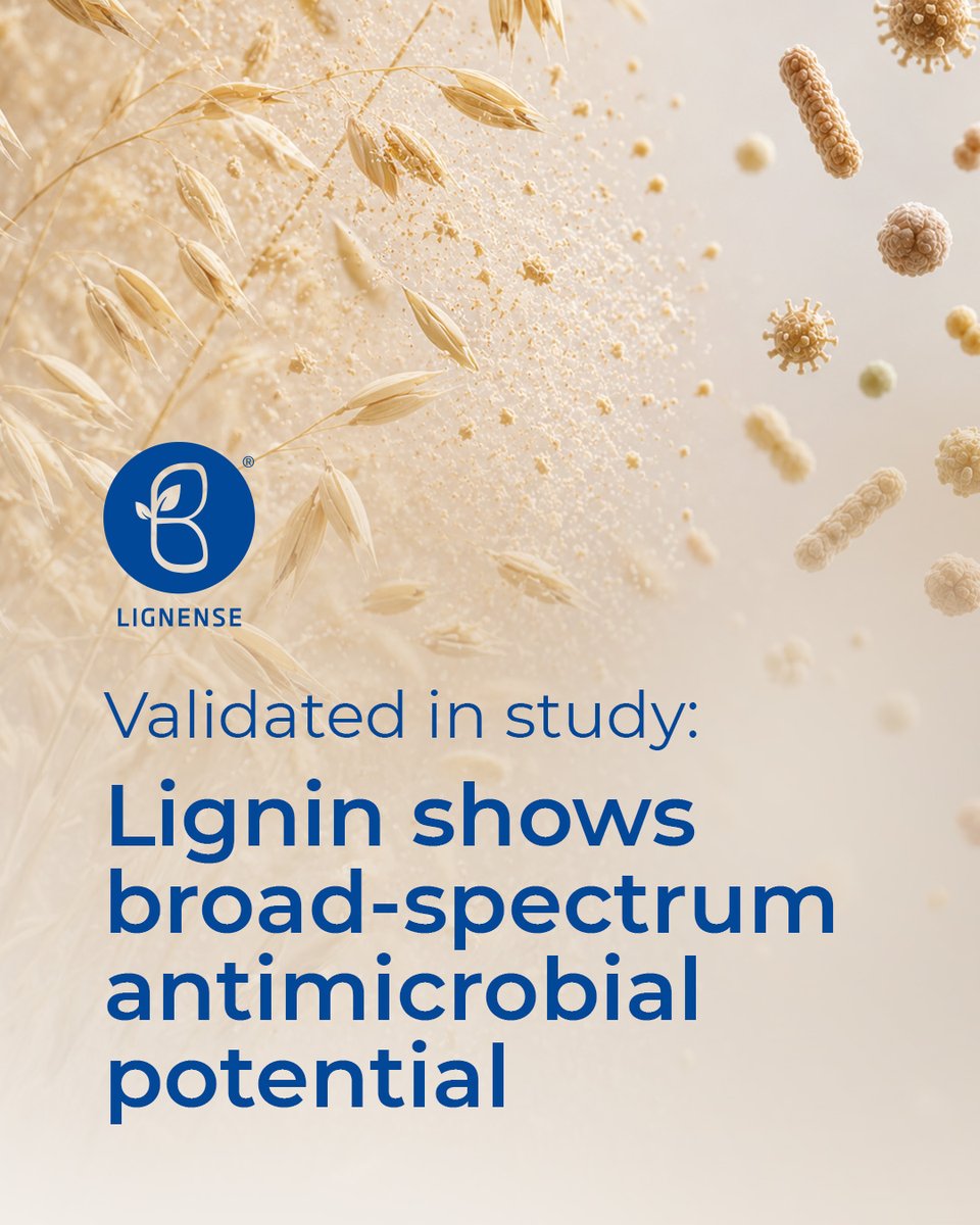 CHBioforce's tweet photo. New research confirms the broad-spectrum antimicrobial potential of LIGNENSE®, upcycled from Finnish oat husk. 
Read more: https://t.co/s9bsdMcPht https://t.co/gldJYtzhLH