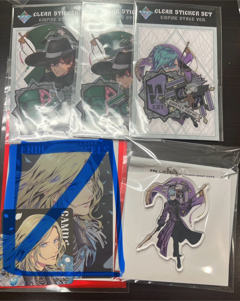 knt_trhk_0411's tweet photo. 【譲渡/交換】うたプリ カルライ

譲→
①ステッカーセット
②アクキー
③ステッカー(神戸 千葉)
④特典神戸:蘭丸、千葉:蘭丸2嶺二2藍1
求→
①③定価
②500円
④1000円

＊都内手渡し郵送可能
＊③GSは下段より同数以上、ロゴは下段より4点以上纏めてのみ
＊④は1点につき①〜③より3点以上纏めてのみ https://t.co/IZX7lou3vv