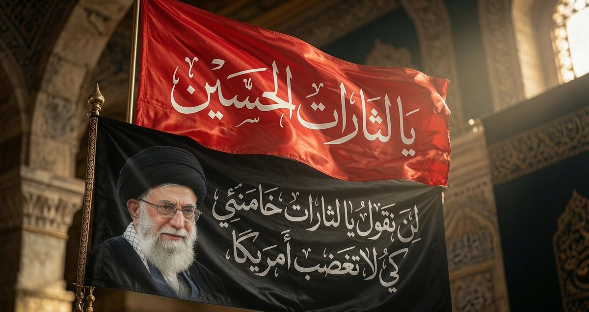 Detectfalsehoo's tweet photo. الأوضاع في عاشوراء الآن ..

"لن نقول يالثارات خامنئي كي لا تغضب أمريكا"

* الالتزام بأوامر القيادة العليا في طهران كما أُمِرَت من كوشنر https://t.co/TS3HVG1BZF
