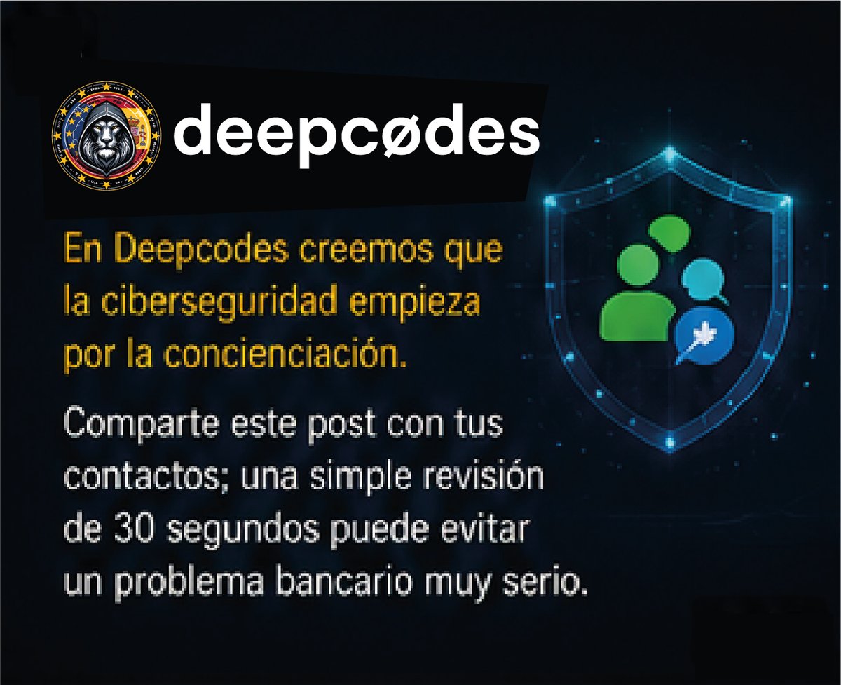deepcodes's tweet photo. En Deepcodes estamos para informarte. Síguenos para más consejos de ciberseguridad que sí importan en tu día a día.

🛡️ ¿Tienes dudas? Envíanos un DM. 

#Ciberseguridad #SeguridadDigital #AndroidTips #AppMaliciosa #Deepcodes #SeguridadMovil #Alerta https://t.co/tB322ir5Xc
