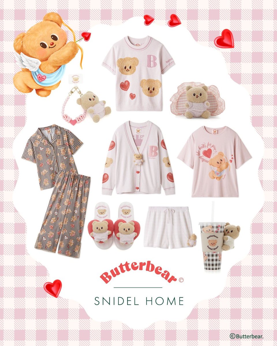 SNIDELHOME's tweet photo. ＼本日LINEUP公開！／

タイ発祥のスイーツブランド「Butterbear（バターベア）」のマスコットキャラクターとの初コラボレーションが実現‥🐻🧈

【オンラインストア：6/26(金)正午発売】
【全国直営店：6/26(金)発売】

#SNIDELHOME #Butterbear https://t.co/u7LlvnaRWQ
