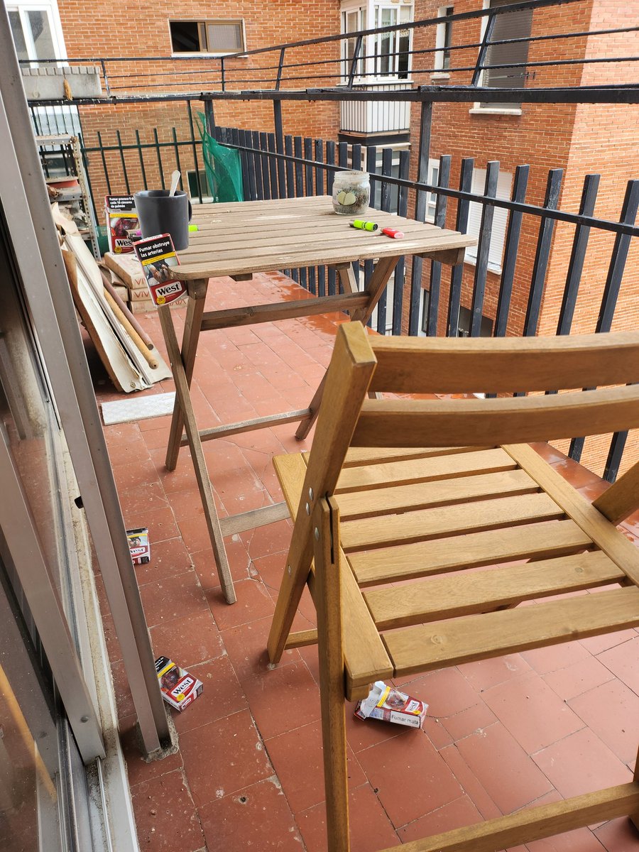 PrinnPrix's tweet photo. (Warning: Vent &amp; irl photo)

My roommate is sooooo Shiba coded 😍😍😍😍 FIVE!!! Boxes of tobacco left on the balcony!!! The silly goose!!! AND HE NEVER IS HOME TO THROW THE TRASH AND DO THE CLEANING he must be a teleporter too!!!! 🤩🤩 They're literally the same!! https://t.co/f1PFjcrzHQ