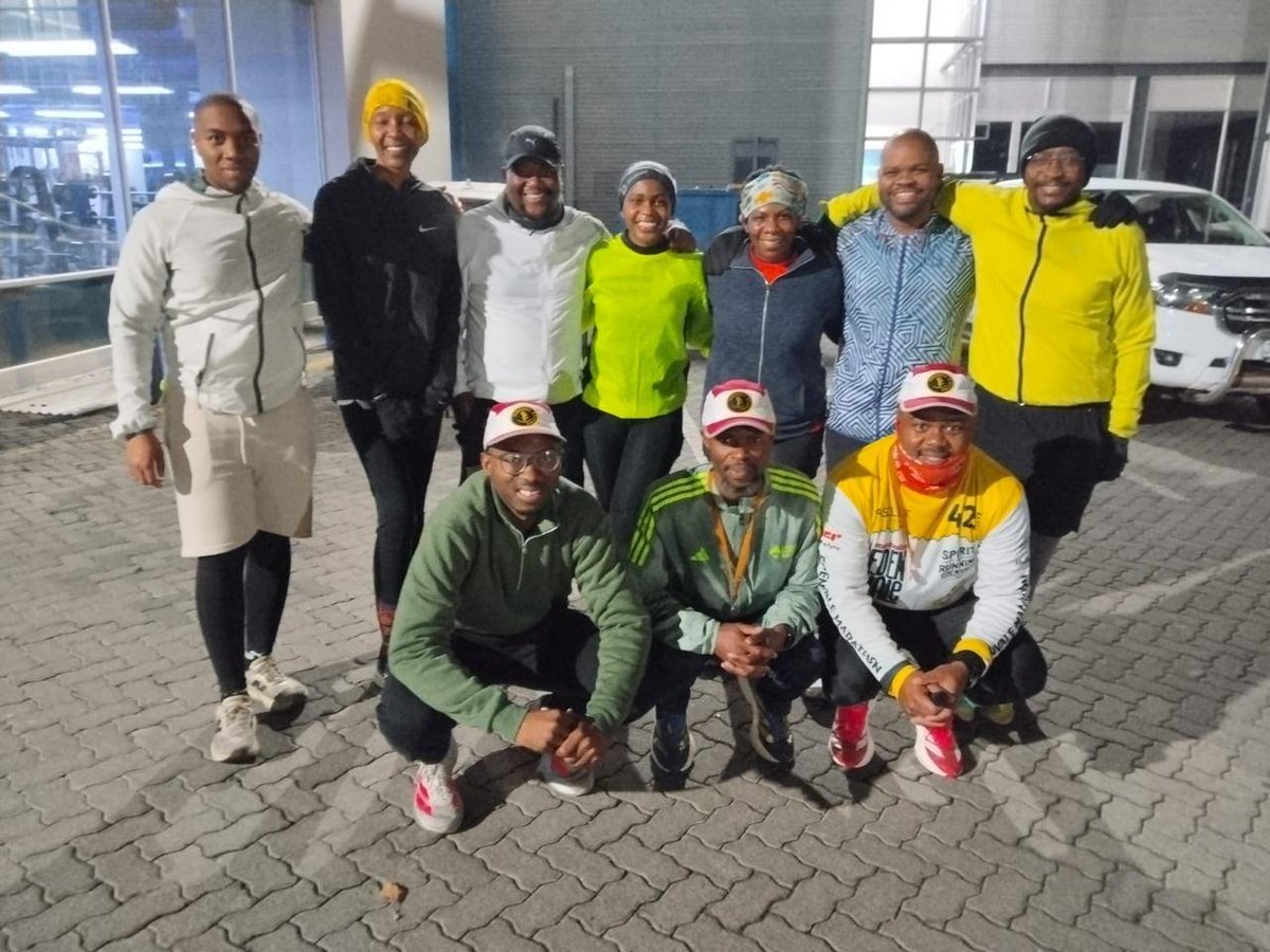 waterfallcityac's tweet photo. Bafana Bafana had the country buzzing this morning ๐ฟ๐ฆ๐ฅ
With the final whistle blowing just before training, many would've stayed in bed to celebrate. Not our members!
No snooze buttons. No excuses. Just another successful Chairladyโs Run.
#Reakitima
#BlueWave
#WCAC
#ChairladysRun