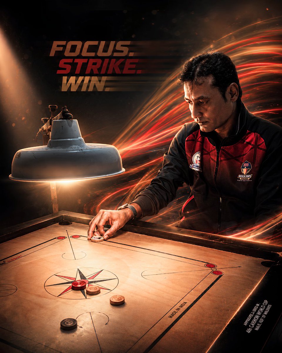 airolisa's tweet photo. 🎯 Focus. Strike. Win.

Every move is calculated. Every shot demands precision. Every victory is earned.

This is where champions are made. ♟️🔥

 #Carrom #FocusStrikeWin #GameOfPrecision #IndoorSports https://t.co/d0OQzoZ1ie