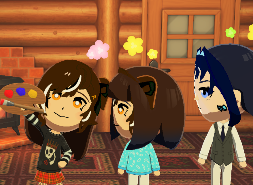 TsarHiro's tweet photo. They got married and had a kid called Shaku, a japanese clock lol. HAD TO REMAKE HER HAIR SO BAD like what is even happening https://t.co/qujhxdmiyb
