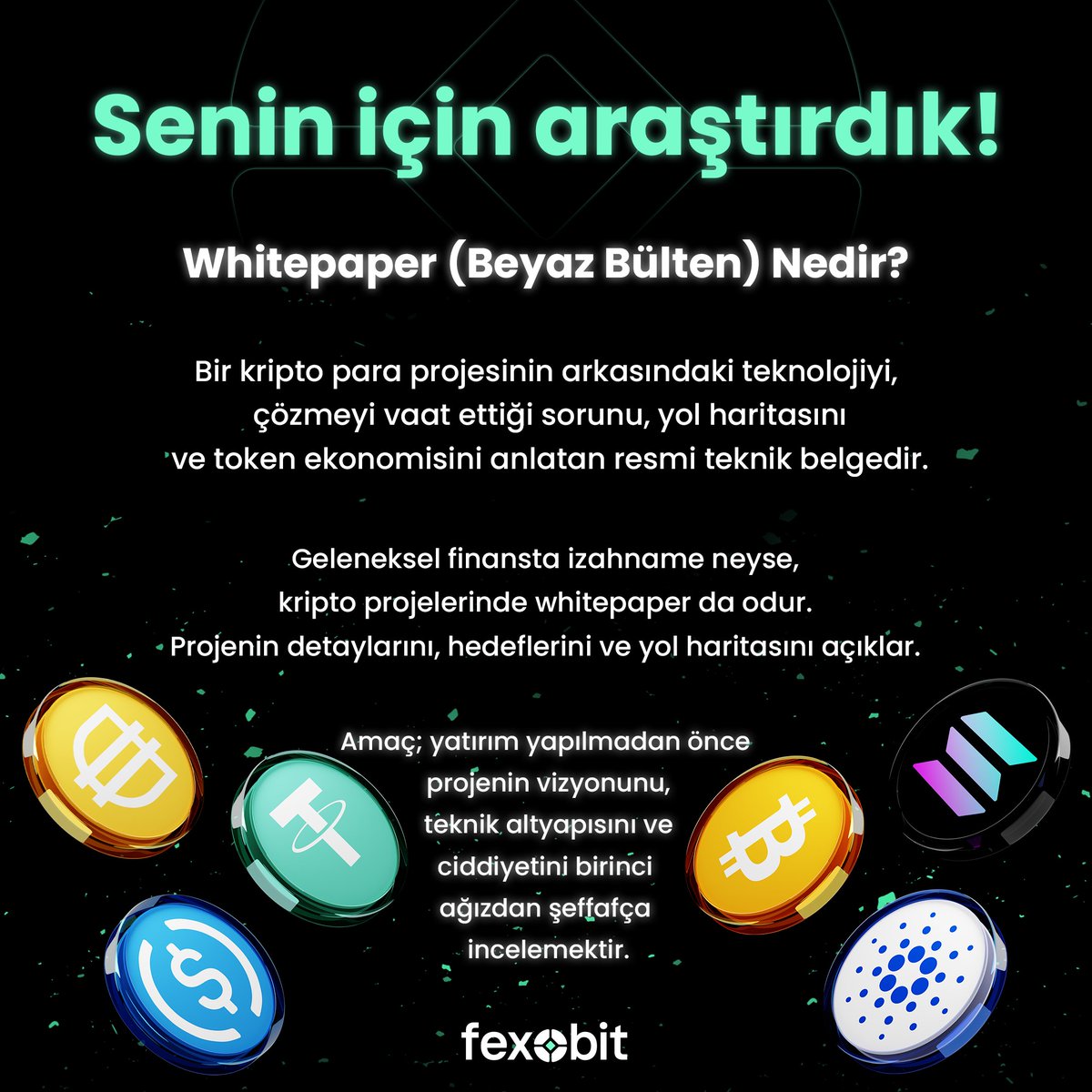 fexobit's tweet photo. “Senin İçin Araştırdık!” serimizde bu hafta “Kripto piyasasında 'Whitepaper (Beyaz Bülten) Nedir?” sorusuna açıklık getiriyoruz! 💡 Serinin devamı için takipte kal! 📷 #Fexobit #SeninİçinAraştırdık #KriptoBilgi #Kripto https://t.co/m47RaL4FkR