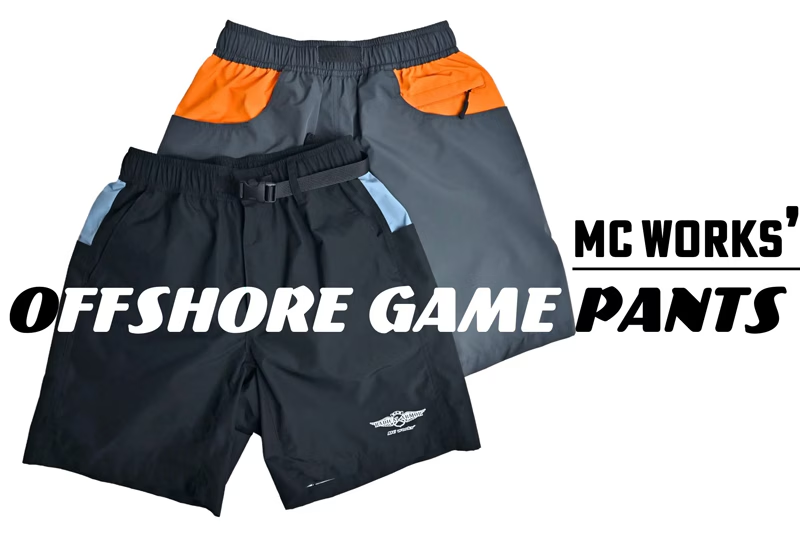 bass_mate's tweet photo. 「MC works'」夏用アパレルが入荷しました！

・オフショアゲームパンツ
・MFフーディー
https://t.co/1FUsZ14yG6 https://t.co/gSaZwrs4KM