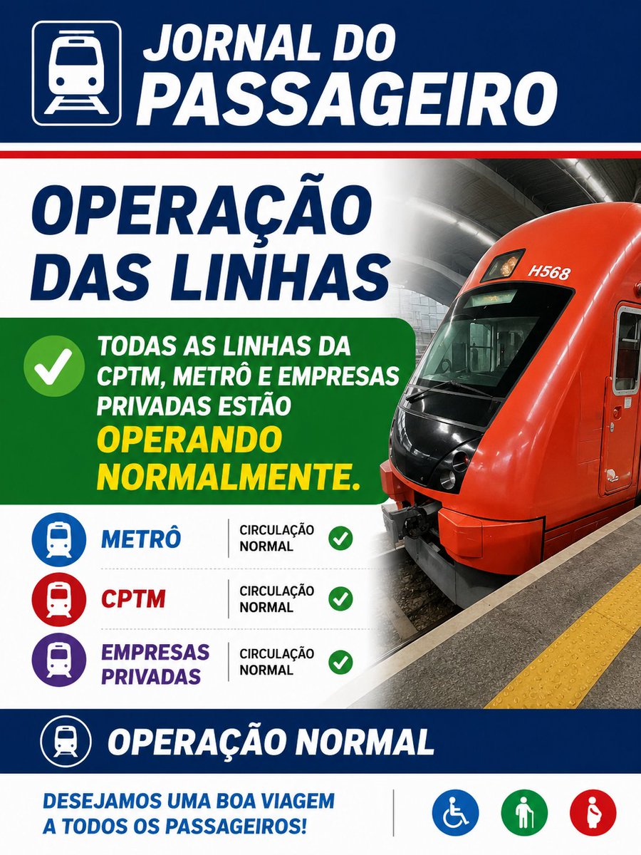 cptminforma's tweet photo. Bom dia senhor passageiros todas as linhas opera normal https://t.co/18muR5Hvnr