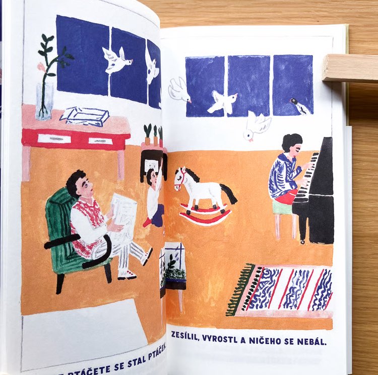tabanerubooks's tweet photo. 「Fridolina, Antonina a mala Mina」などを手がけるチェコのEva Volfovaが描いた最新作は「Kabátek」泥まみれになり洗濯し縮みきったコートの代わりになる納得のコートを探しに...縮みきったコートは最後には別の役割を果たしますのでぜひご覧ください。 https://t.co/7CC5wj8DKM