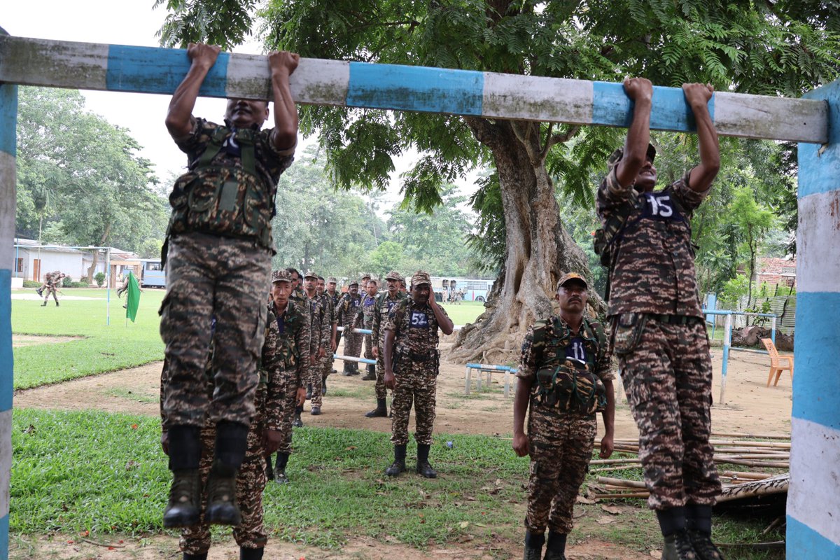 crpf155bn's tweet photo. "Strength, endurance, and determination on display! BPET conducted successfully at 155 Bn CRPF as part of PI Training. #BPET #PITraining #CRPF #FitnessAndDiscipline" https://t.co/lnpOY7zyTB