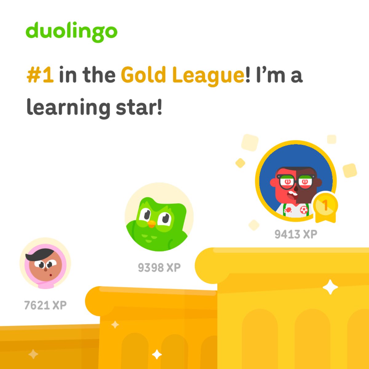 m88366287's tweet photo. 🏆 Gold League Champion once again! 🏆

Another week, another milestone. I finished #1 in the Duolingo Gold League with 9,413 XP, and I’m continuing to prove that consistency beats excuses.

Today I also hit 98% accuracy in my Chinese lessons. Every lesson, every character, and every new word is another step toward fluency. 🇨🇳

Learning a language isn’t about being perfect—it’s about showing up every single day. Small improvements, repeated consistently, lead to extraordinary results.

Congratulations to everyone who is investing in themselves through education. Keep studying, keep growing, and never stop challenging yourself. The only person you need to be better than is the person you were yesterday.

📚 Current focus: Mandarin Chinese
🥇 Gold League Champion
⭐ 9,413 XP
🎯 98% Lesson Accuracy

Success isn’t luck—it’s daily discipline. 💪🌎

#Duolingo #LanguageLearning #Mandarin #Chinese #Education #SelfImprovement #GrowthMindset #Consistency #NeverStopLearning #GoldLeague #Champion #DailyDiscipline #LearningJourney