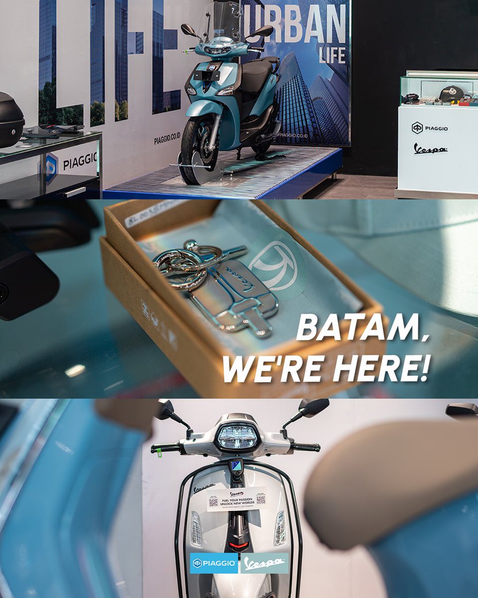 Vespa_IND's tweet photo. Batam, we’ve got news. 👀✨

Vespa &amp; Piaggio sekarang makin dekat sama kamu! Say hello to Motoplex Pionika Batam. 🛵💫 https://t.co/xvfFXnU9vD