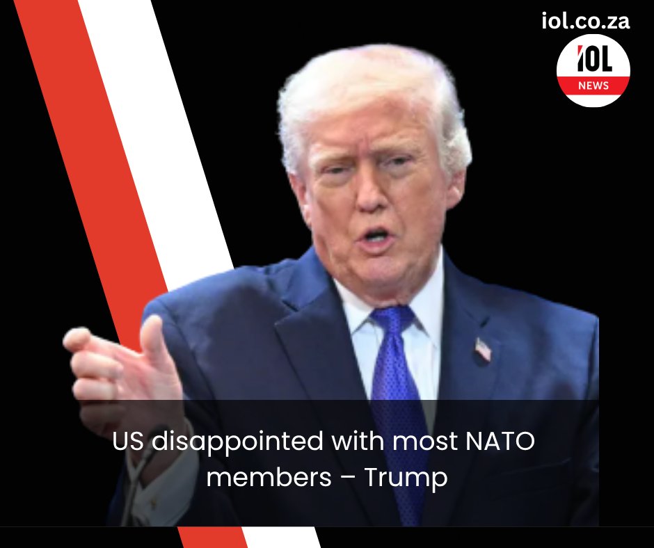 IOL's tweet photo. US President Donald Trump said he was disappointed that most NATO members had refused to support the US-Israeli bombing campaign against Iran.
Read on https://t.co/KffHHSNirb
#news #DonaldTrump #NATOMembers #USDisappointment https://t.co/8T8km8h6hV