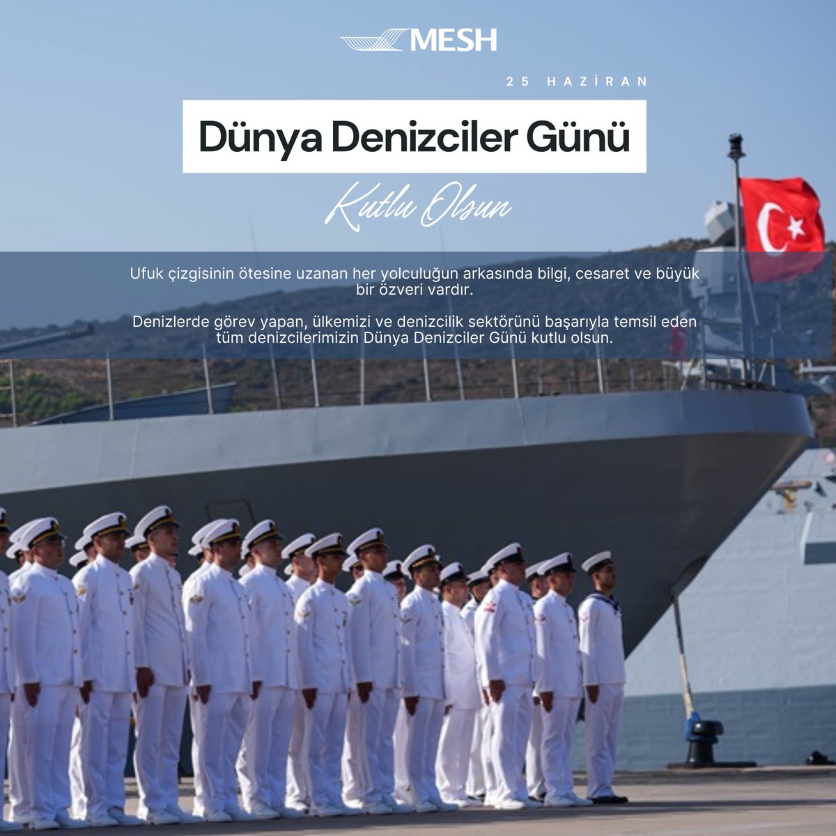 Mesh_Eng_Soft's tweet photo. Bir geminin güvenle limana ulaşması; görünmeyen binlerce emeğin, bilgi birikiminin ve özverinin sonucudur.

Dünya Denizciler Günü’nde, denizlerde görev yapan tüm denizcileri ve sektörün gelişimine katkı sağlayan tüm paydaşları saygıyla selamlıyoruz.

#MESH https://t.co/fqjUShFcev