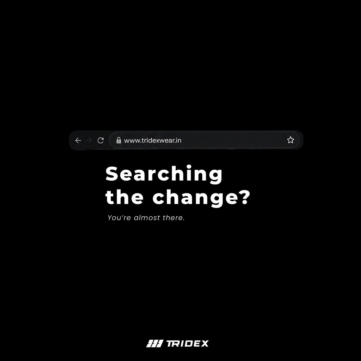 tridexindia's tweet photo. Searching for change?
You're almost there.

Our official website is on its way.

Stay tuned for the launch of https://t.co/b5I4vo9oSA

Wear The Change.
#Tridex #WearTheChange #ComingSoon #WebsiteLaunch #Activewear #Sportswear https://t.co/QJTnVKToWY