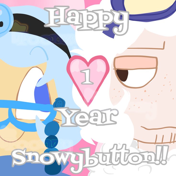 toonisilly's tweet photo. TODAY IS THE ONE YEAR ANNIVERSARY OF MY YUMESHIP (OC X CANON) WITH SNOWBALL FROM BFDI #snowybutton https://t.co/ygazdMCftY