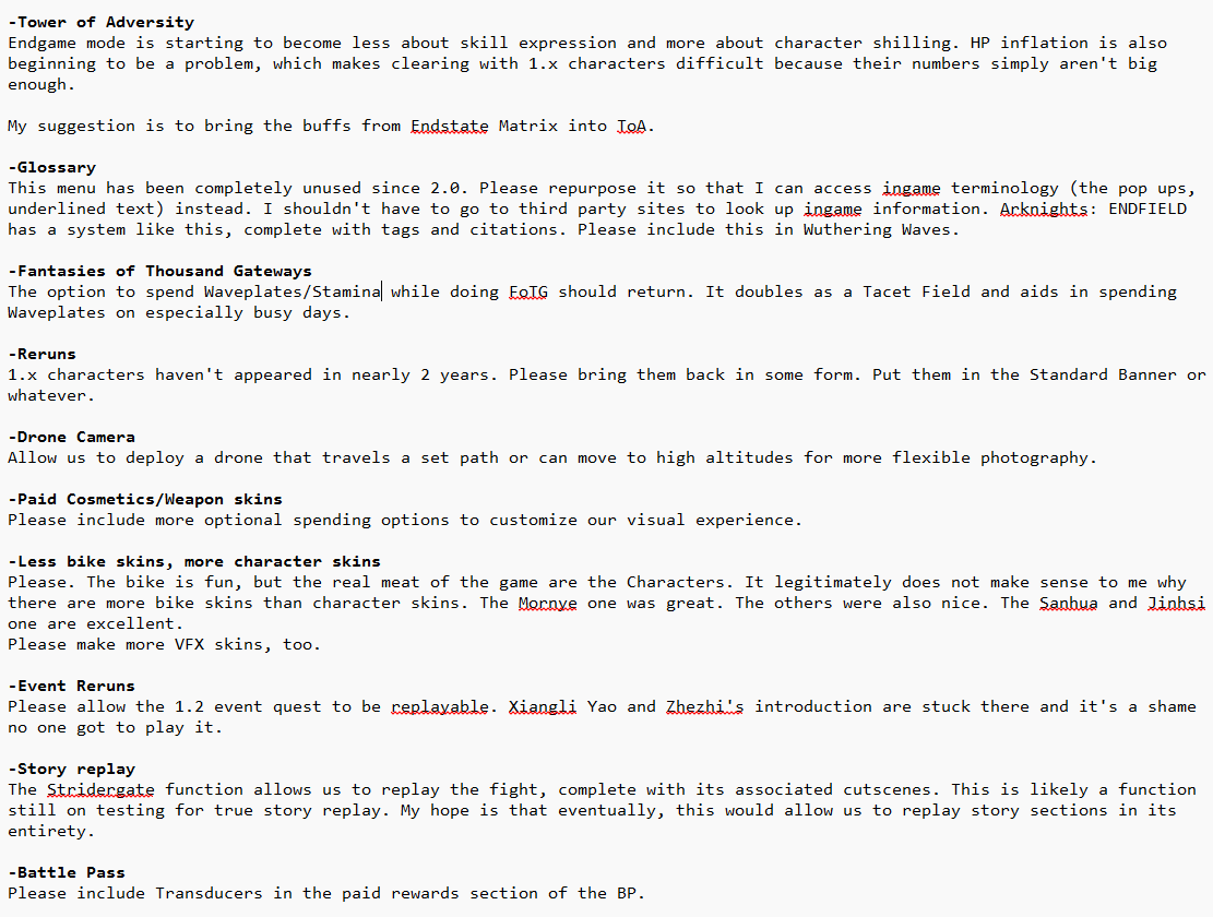 Here's what I got for Version 3.4. A lot of stuff are old niche stuff ...