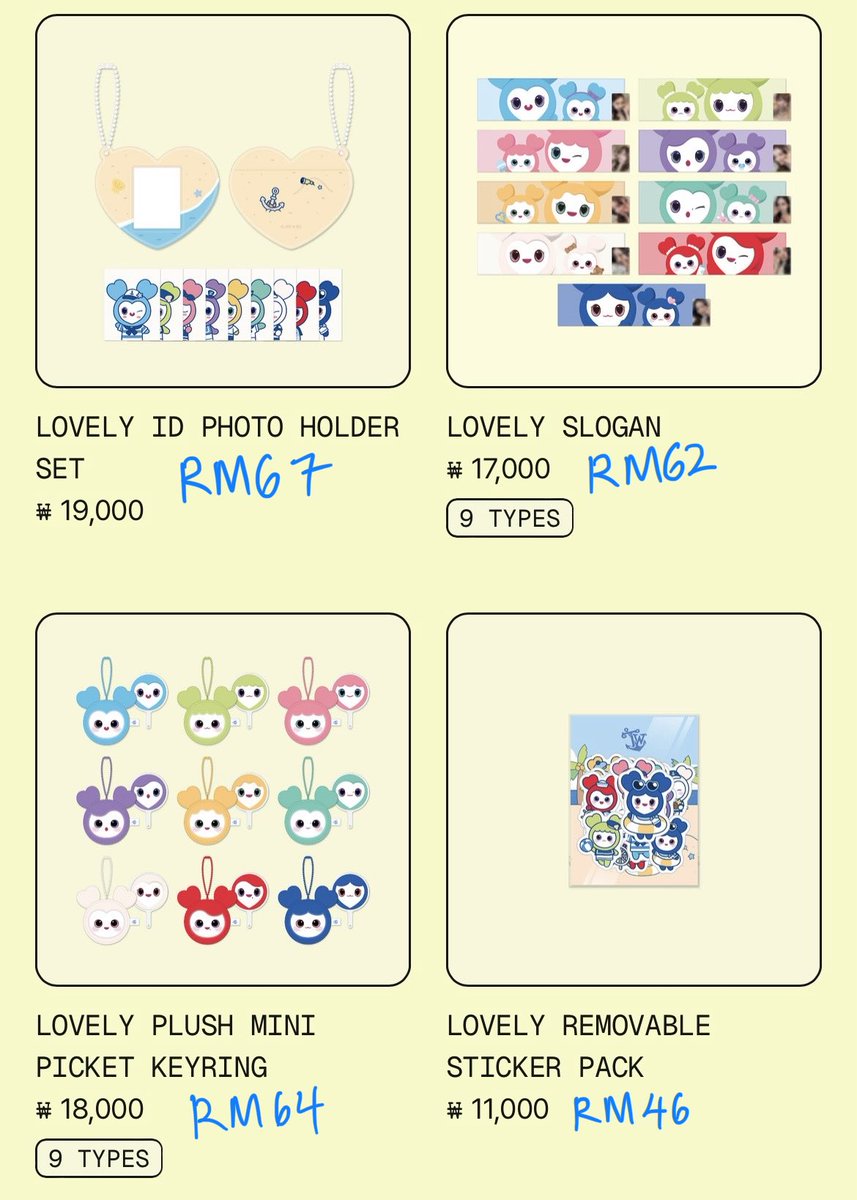 bellbox23's tweet photo. WTS/LFB
OPEN ORDER TWICE TIF FINALE in SEOUL POP-UP "LOVELY SUMMER FESTA" 🇲🇾

refer pics for price
- price exc postage, no ems fee (ships on late july)

DM me if interested!
#pasarTWICE #TWICE https://t.co/iiNHRDiztt
