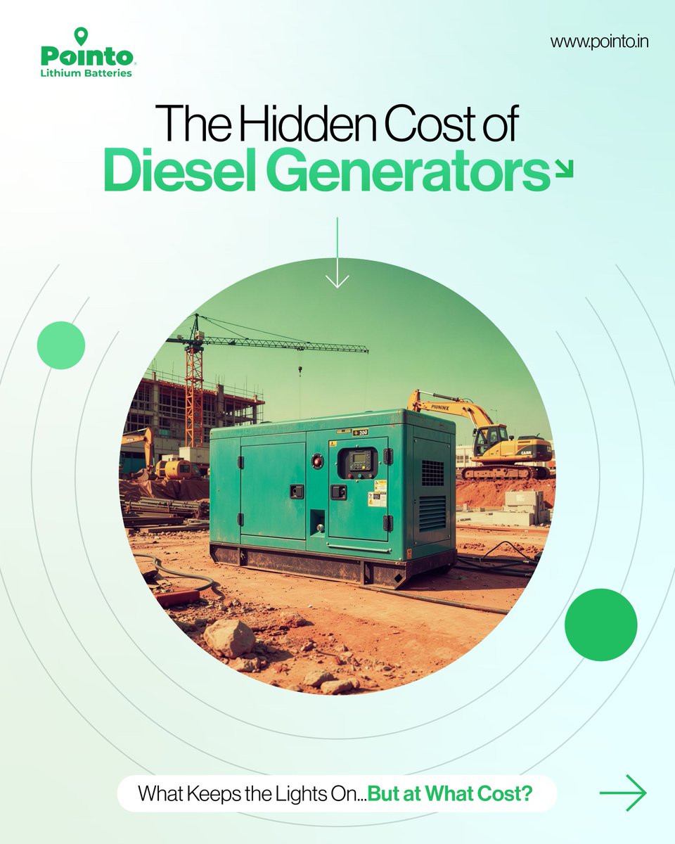 PointoIndia's tweet photo. The future of backup power won't run on diesel.
It will be quieter.
It will be cleaner.
It will be smarter. https://t.co/7mqzRpCaxk