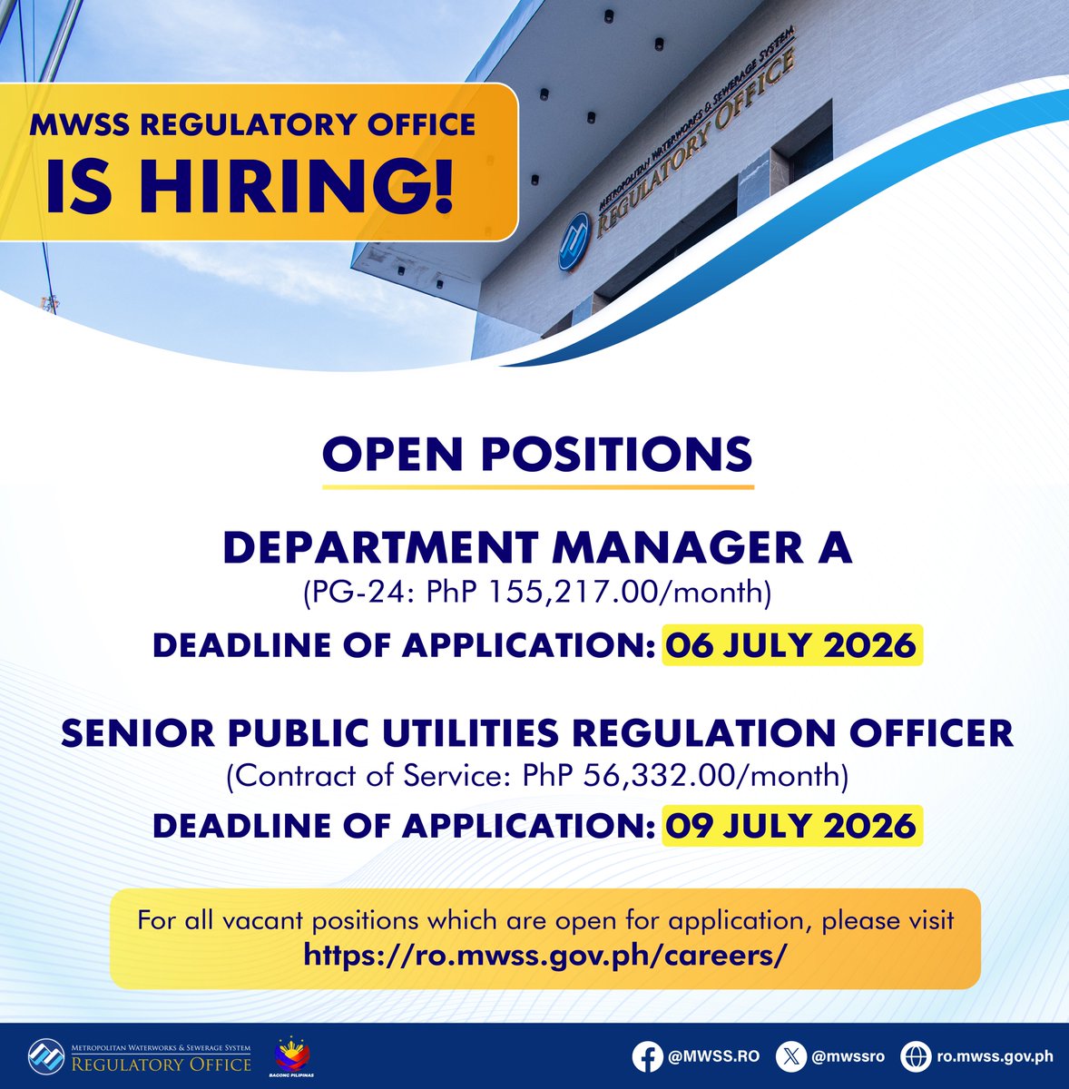 mwssro's tweet photo. The @MWSSRO is hiring! https://t.co/PTevCWX9RV