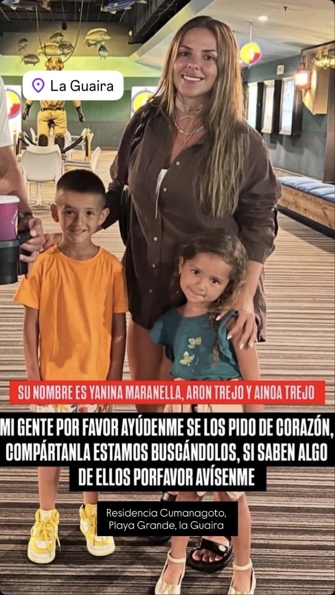 RaulZambrano7's tweet photo. La familia del futbolísta Lucas Trejo también está desaparecita 📲

Por favor, si alguie tiene conocimiento, que lo comunique.

Están residenciado en Playa Grande, Residencias Cumanagoto. https://t.co/khWdJs6t6F