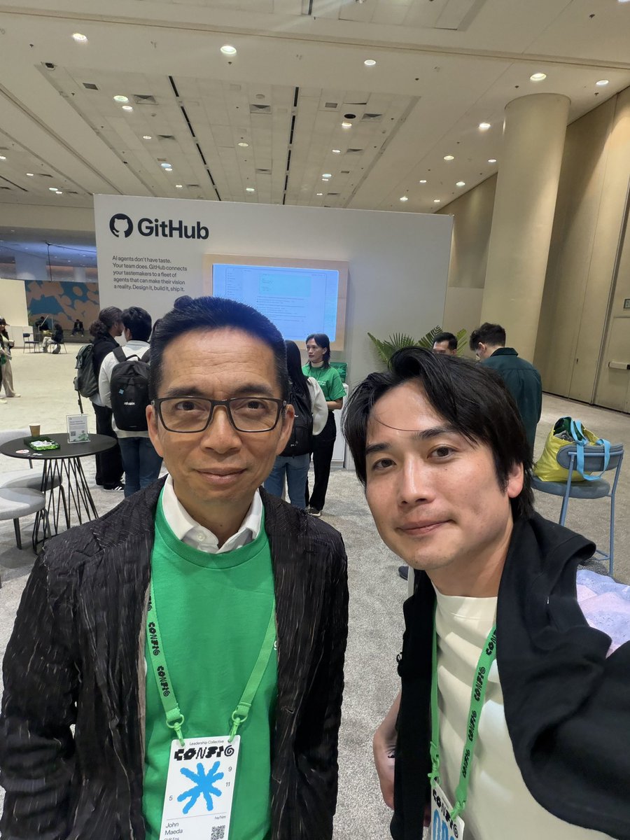 mulberryfield's tweet photo. So touched that I finally could meet @johnmaeda san in person. #config https://t.co/26b4b0nMv5