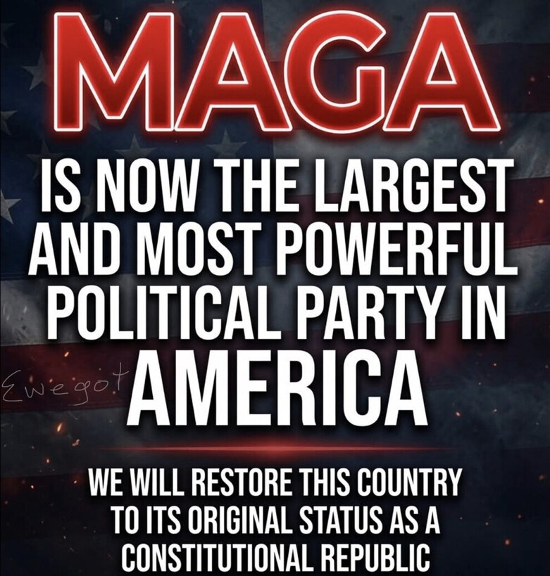 827js's tweet photo. Are you MAGA?