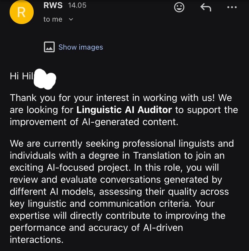 himyizmi's tweet photo. Baru dapet reach out menarik untuk posisi Linguistic AI Auditor dari RWS, di waktu berdekatan proses di SME Careers udah masuk tahap internal review setelah lolos interview. The waiting game begins https://t.co/CKZoccKduf