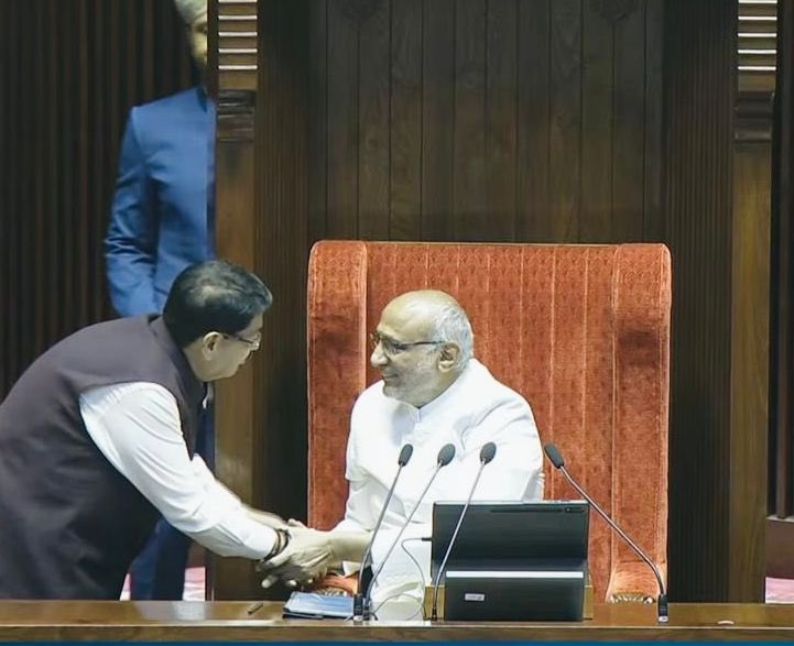 mpparimal's tweet photo. A deeply humbling moment today as I took the oath of office for my fourth term as a Rajya Sabha MP, and my third representing my karmabhoomi, Jharkhand. This mandate reinforces my commitment to driving robust rural infrastructure, healthcare, and skill development across the state. Thankful to the NDA leadership and the people of Jharkhand for this honour. #JoharJharkhand 
@rashtrapatibhvn @VPIndia @sansad_tv