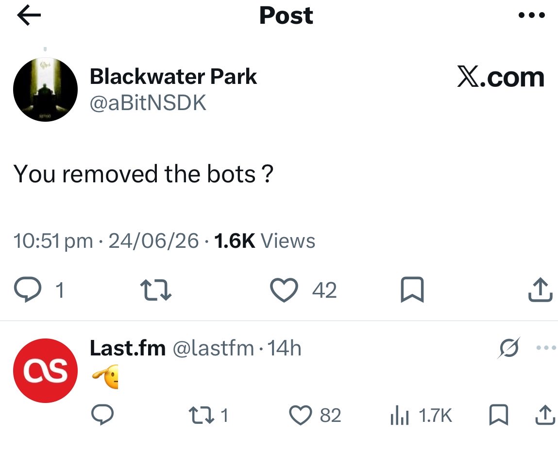 SvnsArmy's tweet photo. So last fm is being shady towards BTS after benefitting from the armys over the years seriously what a bitter sore loser.
 Armys switch your platforms asap https://t.co/UeTahN6JHL