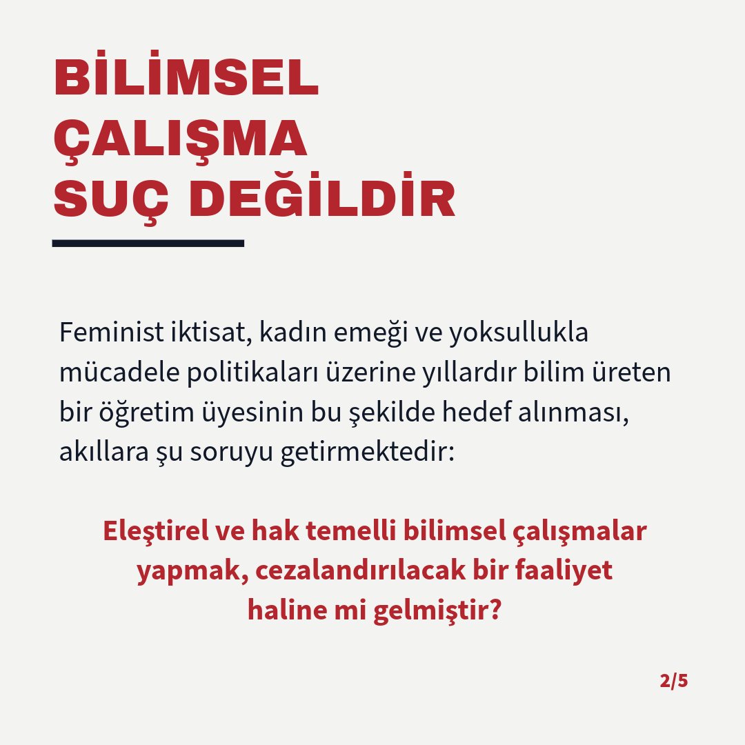 UNVDER's tweet photo. Üyemiz Doç. Dr. Emel Memiş'in gözaltına alınmasını kabul etmiyoruz!

Feminist iktisat, kadın emeği ve yoksulluk üzerine yıllardır çalışan bir akademisyenin sabaha karşı evi basılarak gözaltına alınması kabul edilemez.

Bilimsel ve eleştirel çalışmalar suç değildir. 1/2 https://t.co/2n6BEayH1v