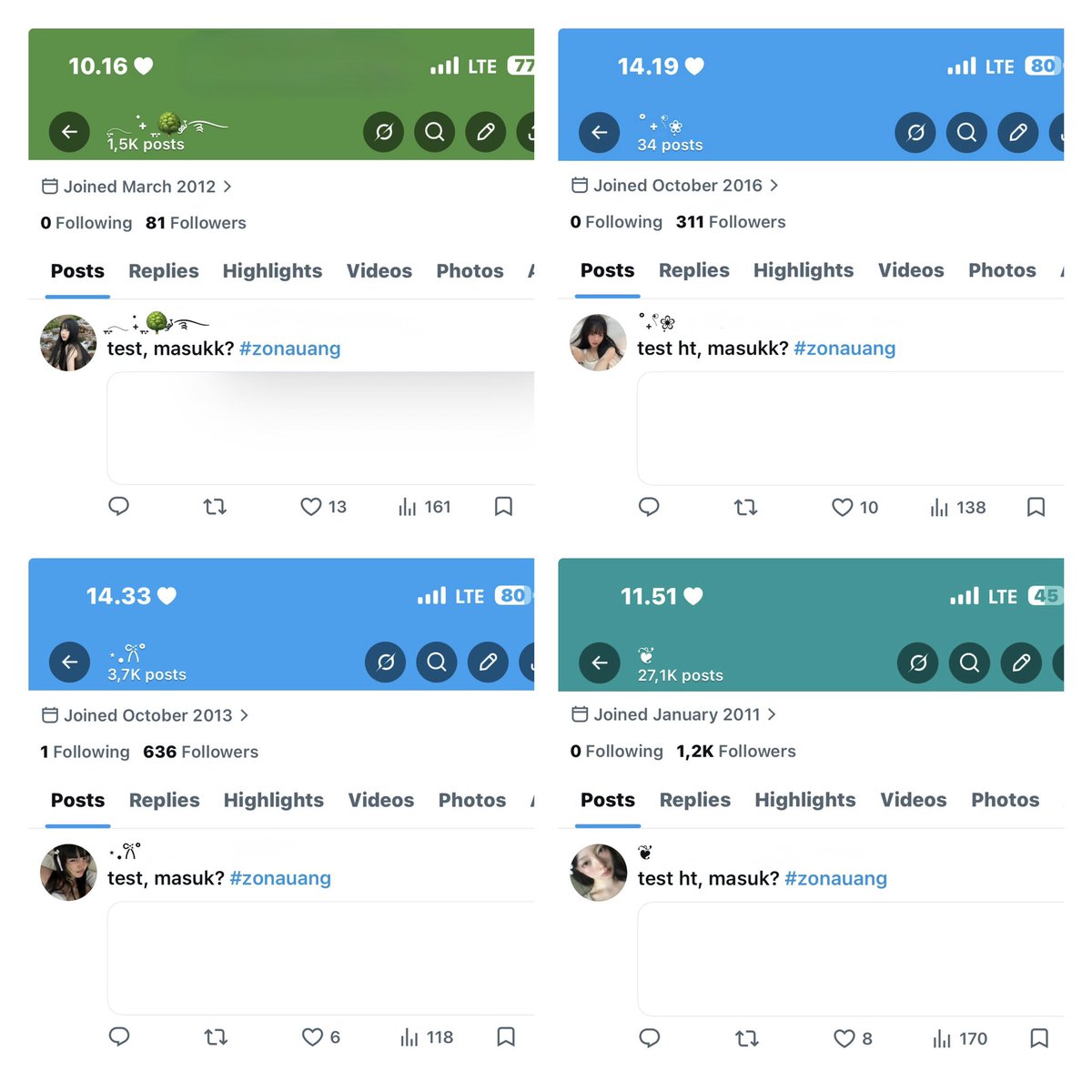 iibey's tweet photo. wities acc akun inact recehan ratusan f300 f600 F1K F1,2K hd warna t gumoh.

❤︎  ⊹ masuk ht mt, no showmore, bisa test ulang.
❤︎  ⊹ go green, belum pernah 🍣/🔒/🚩.
❤︎  ⊹ verif email gmail (dapet data).

dm / tele for price. #zonauang #zonajajan https://t.co/syrK4nQNnF