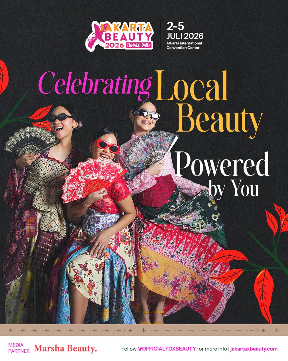 marshabeautyid's tweet photo. GET READY TO SHOP AT #JAKARTAXBEAUTY 2026!

Belanjain wishlist kamu dengan up to 400++ Beauty Brands, promo melimpah &amp; nikmatin beauty experience super seru

Follow Instagram @officialfdxbeauty untuk info lengkapnya &amp; beli tiketnya di FD App! https://t.co/HamHCX1CyA