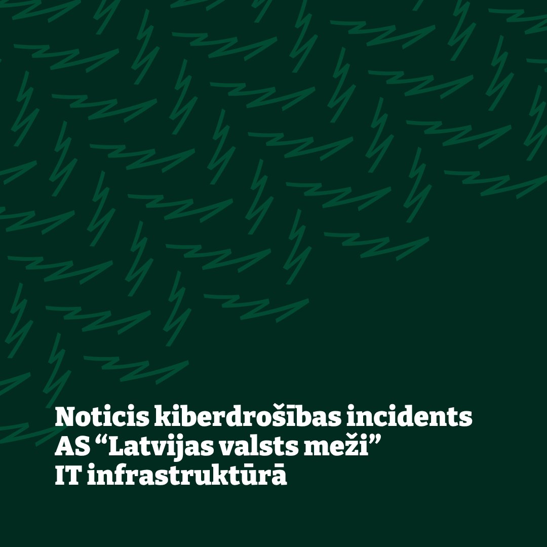 valstsmezi's tweet photo. ❕ℹ️ Brīvdienu laikā ir konstatēts kiberdrošības incidents AS “Latvijas valsts meži” (LVM) IT infrastruktūrā. Kopš incidenta sākuma drošības apsvērumu dēļ ir atslēgtas un nav pieejamas LVM uzturētās ārējās IT sistēmas – LVM GEO, karšu pakalpojumu sistēma, kā arī medību lietotne Mednis.

Tāpat ir atslēgtas arī vairākas LVM iekšējās sistēmas, kas nodrošina uzņēmuma informācijas apmaiņu ar LVM pakalpojumu sniedzējiem un uzņēmuma klientiem.

Uzņēmuma IT komanda strādā ciešā sadarbībā ar Kiberincidentu novēršanas institūciju https://t.co/oroD3noKi7 un citām valsts atbildīgajām drošības iestādēm, risinot kiberdrošības incidenta radīto seku novēršanu.

🔗 Lasi vairāk: https://t.co/2B0iglteAi