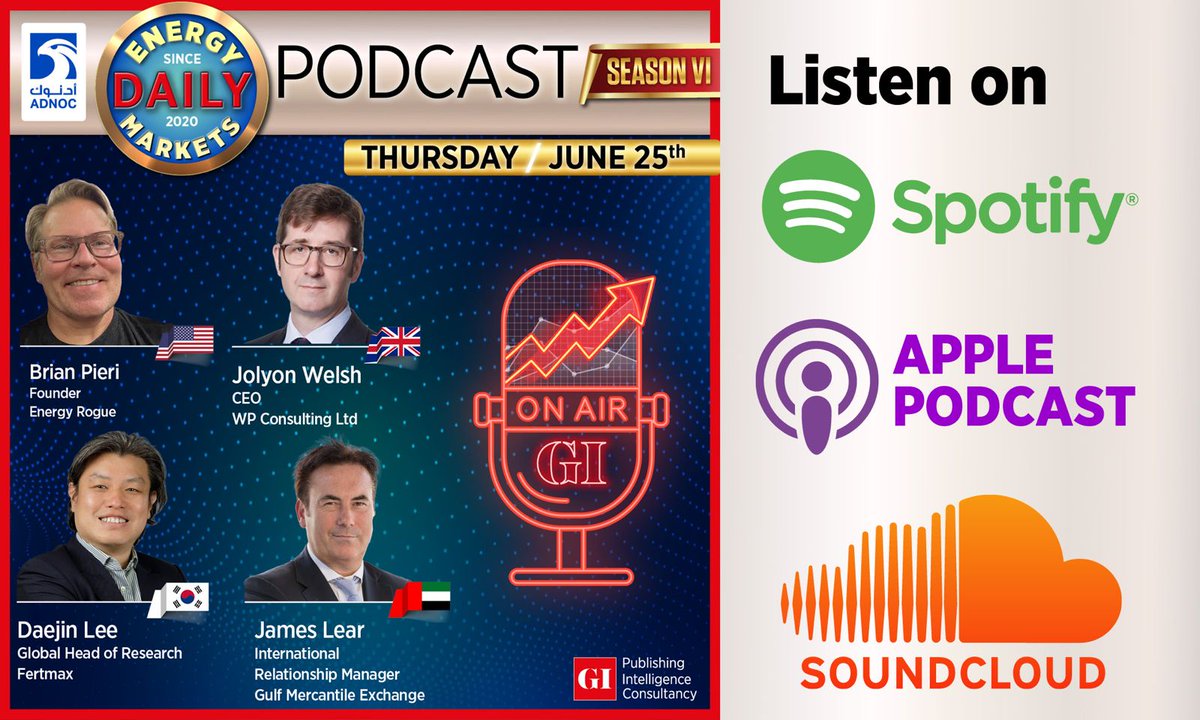 gulf_intel's tweet photo. Today's podcast explored whether easing #geopolitical tensions are enough to reassure oil markets—or if underlying risks remain underestimated.

Listen & Subscribe 👇
SoundCloud: https://t.co/1mpPCftmDi
Spotify: https://t.co/mnGUEOBmyc
Apple Podcast: https://t.co/38k4Vl5Q0r

@energyrogue_com @DaejinLee @Jamielear1 @GulfMercantile